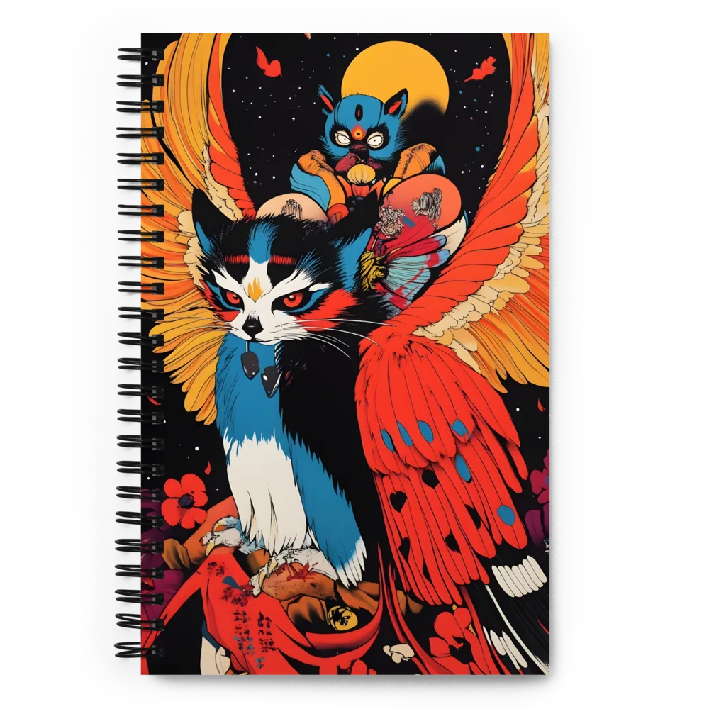 Celestial Feline Spirit 
 Spiral Notebook | 140 pages