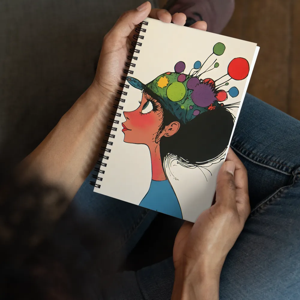 Whimsical Profile Portrait 
 Spiral Notebook | 140 pages