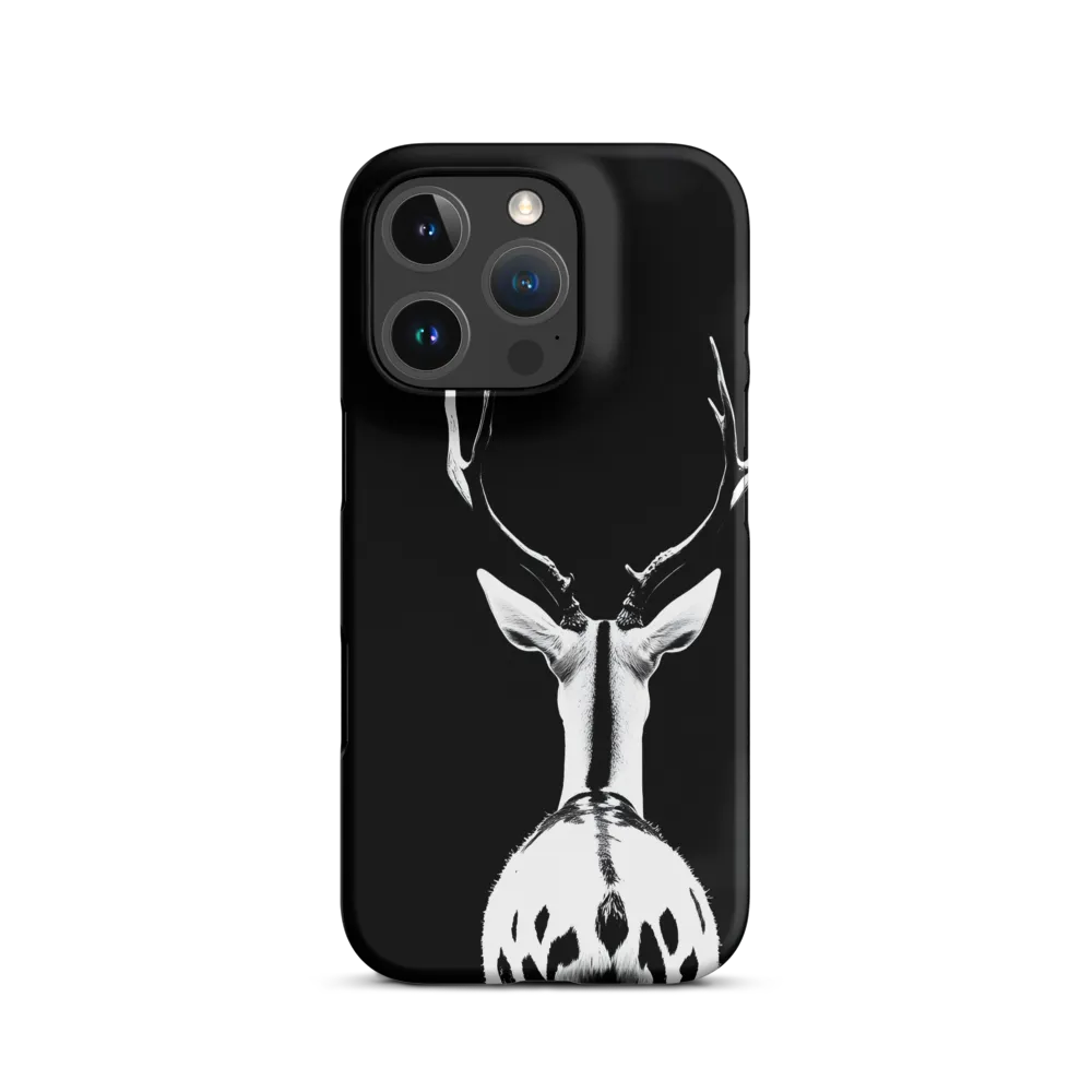 Rear View of a Deer in Black and White | Phone Case