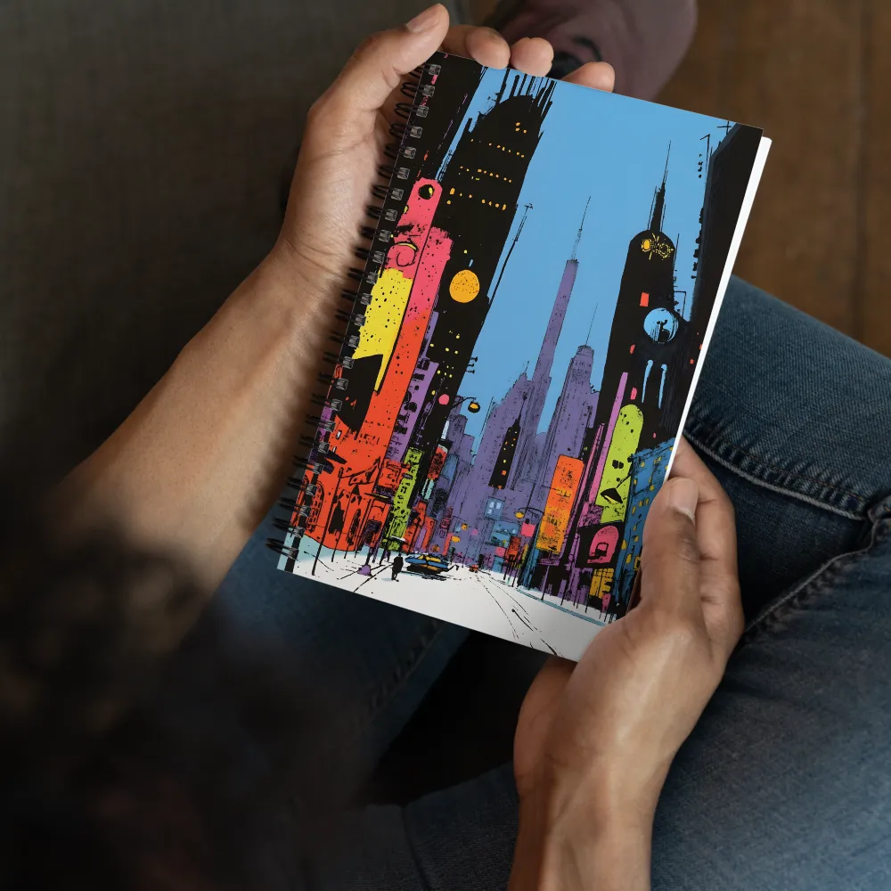 Electric Cityscape 
 Spiral Notebook | 140 pages