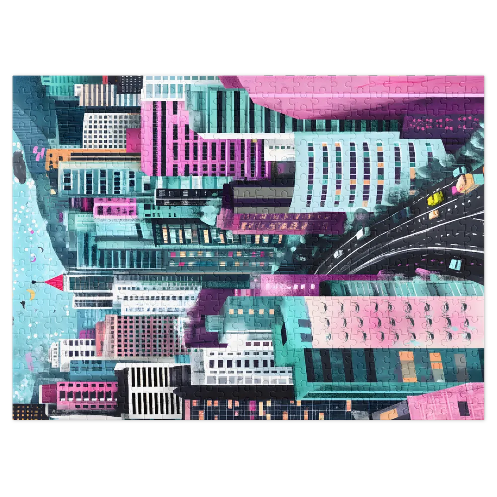 Colorful Urban Cityscape | Jigsaw Puzzle (252/520 pieces)