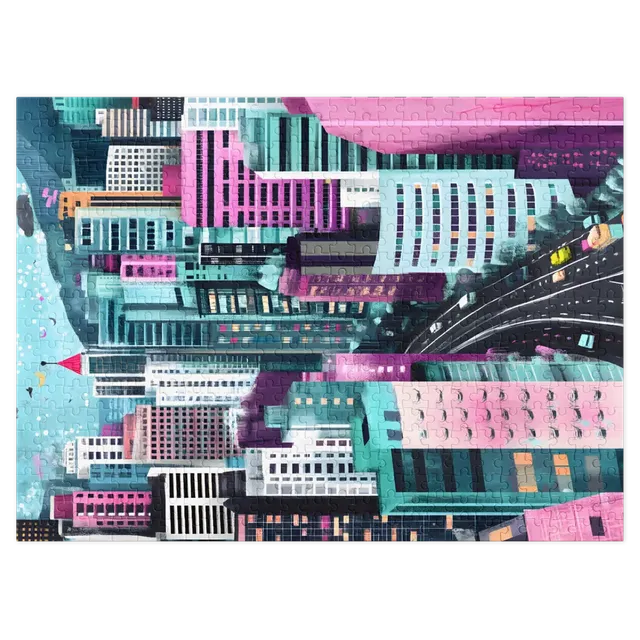 Colorful Urban Cityscape | Jigsaw Puzzle (252/520 pieces)