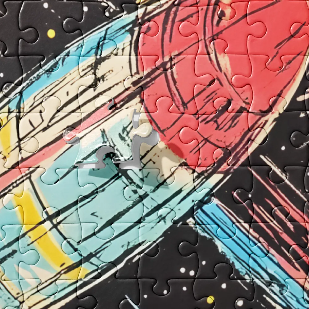 Retro Space Exploration 
 Jigsaw Puzzle