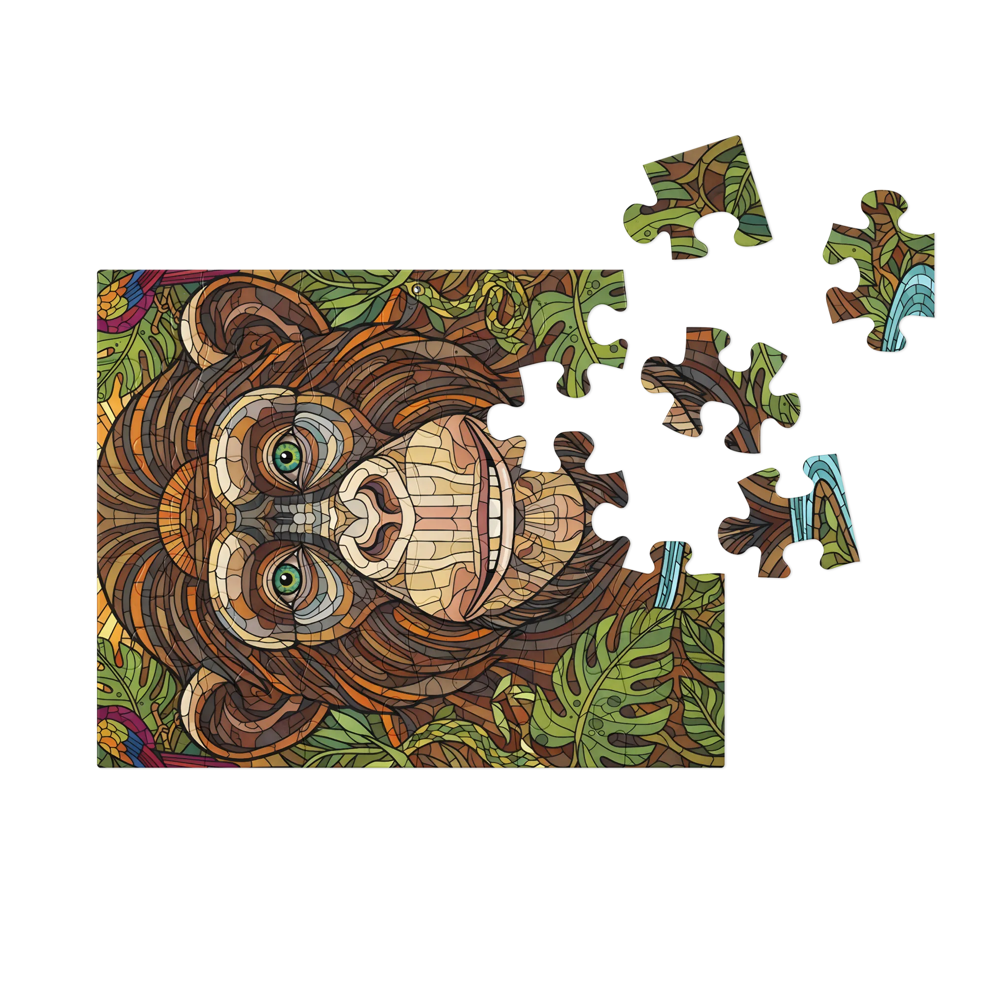 Stained-Glass Chimpanzee