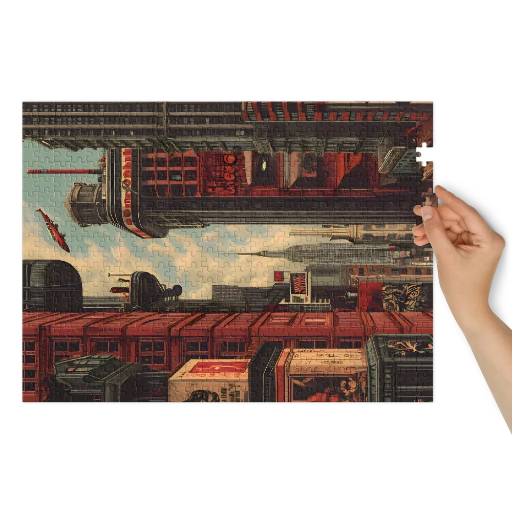 Surreal Cityscape Illustration | Jigsaw Puzzle (252/520 pieces)