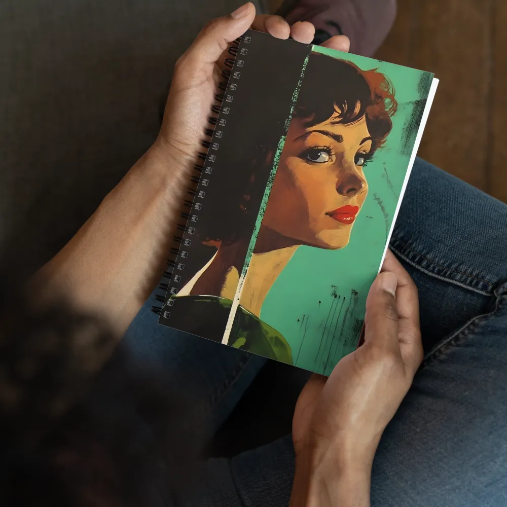 Gazing Woman's Profile 
 Spiral Notebook | 140 pages