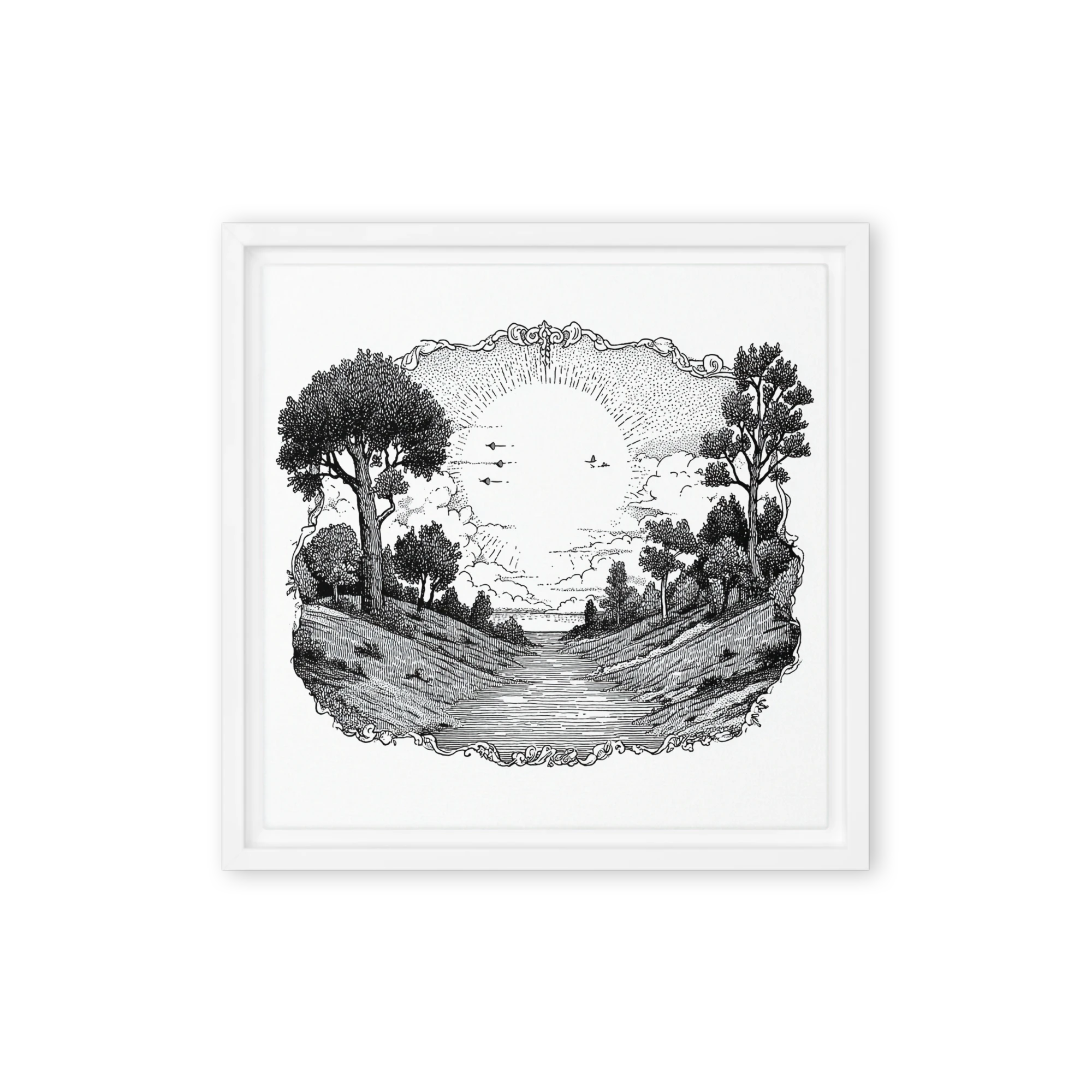 Vintage River Valley Engraving