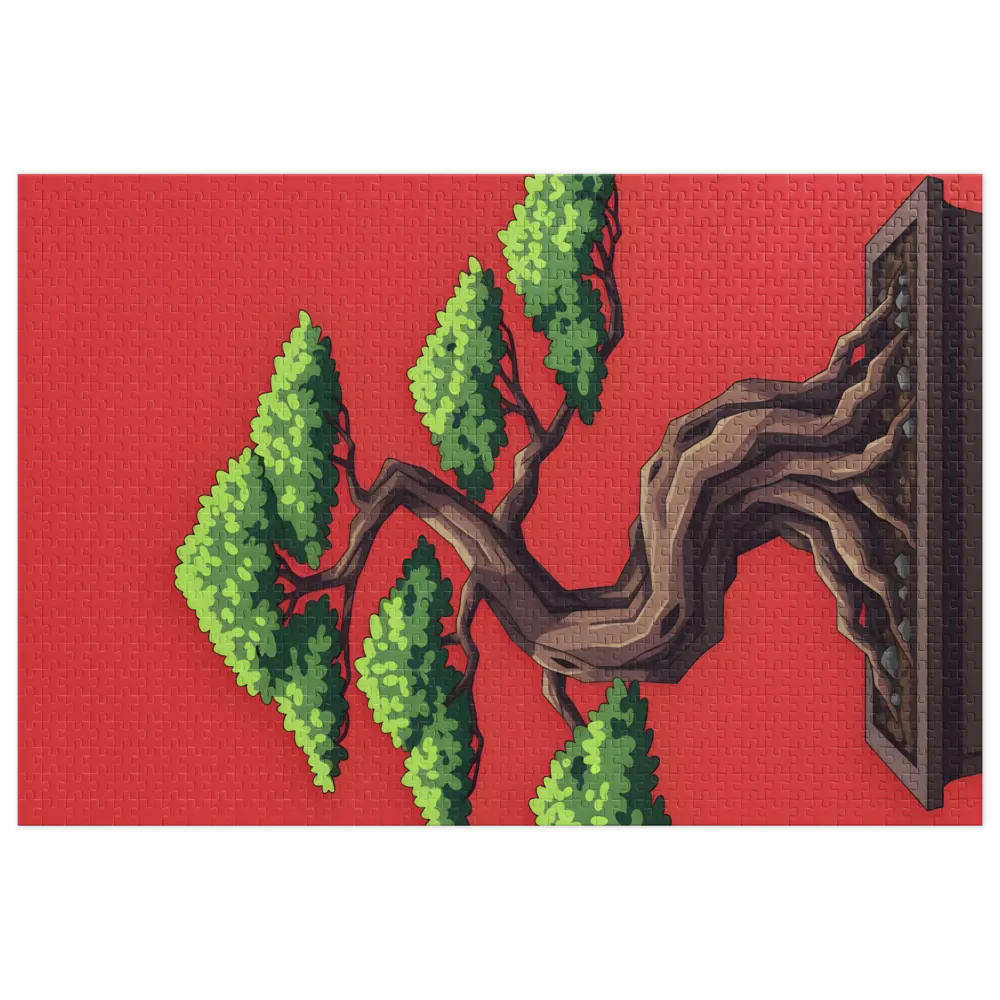Stilisierter Bonsai-Baum | Puzzles