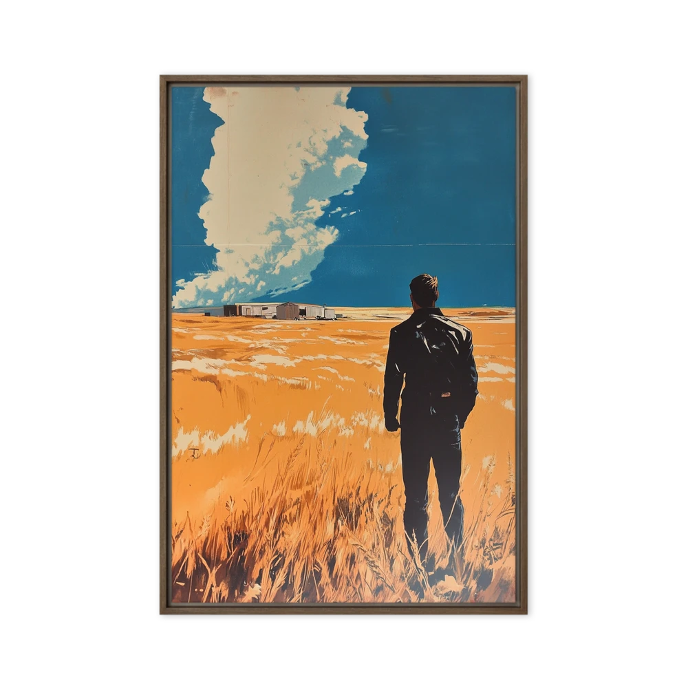 Man in Golden Field | Art Print