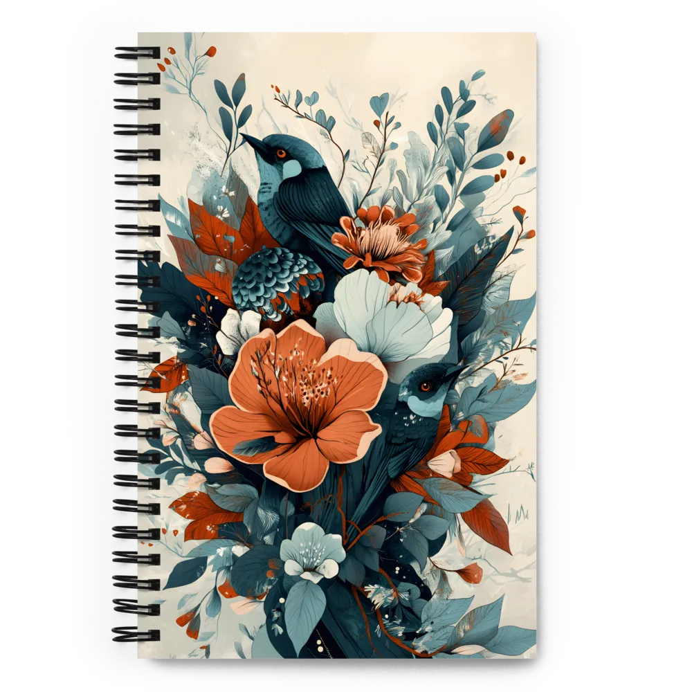 Avian Bloom Symphony 
 Spiral Notebook | 140 pages