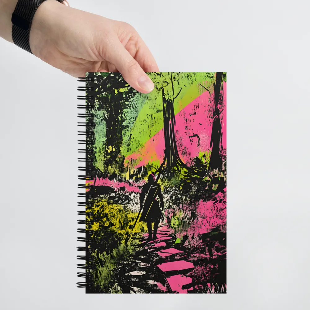 Neon Forest Wanderer 
 Spiral Notebook | 140 pages
