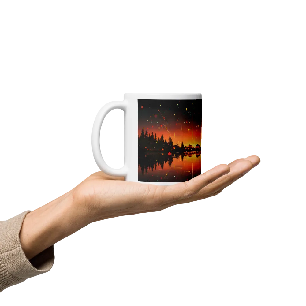 Pagoda Reflections at Dusk 
 Mug with Red inside | 15 oz