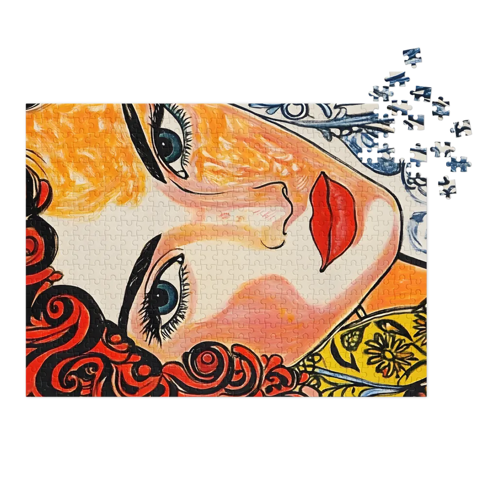Portrait of a Woman with Red Curls