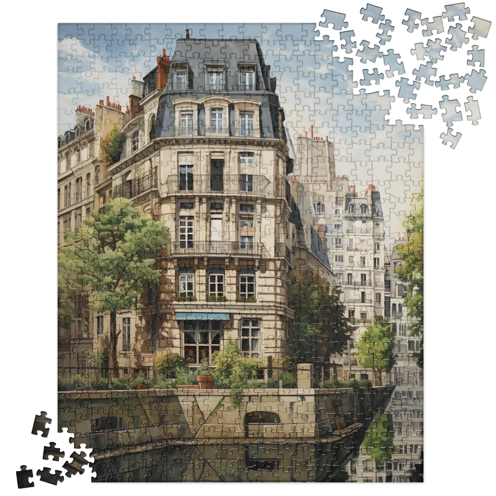 Parisian Canal Reflections 
 Jigsaw Puzzle