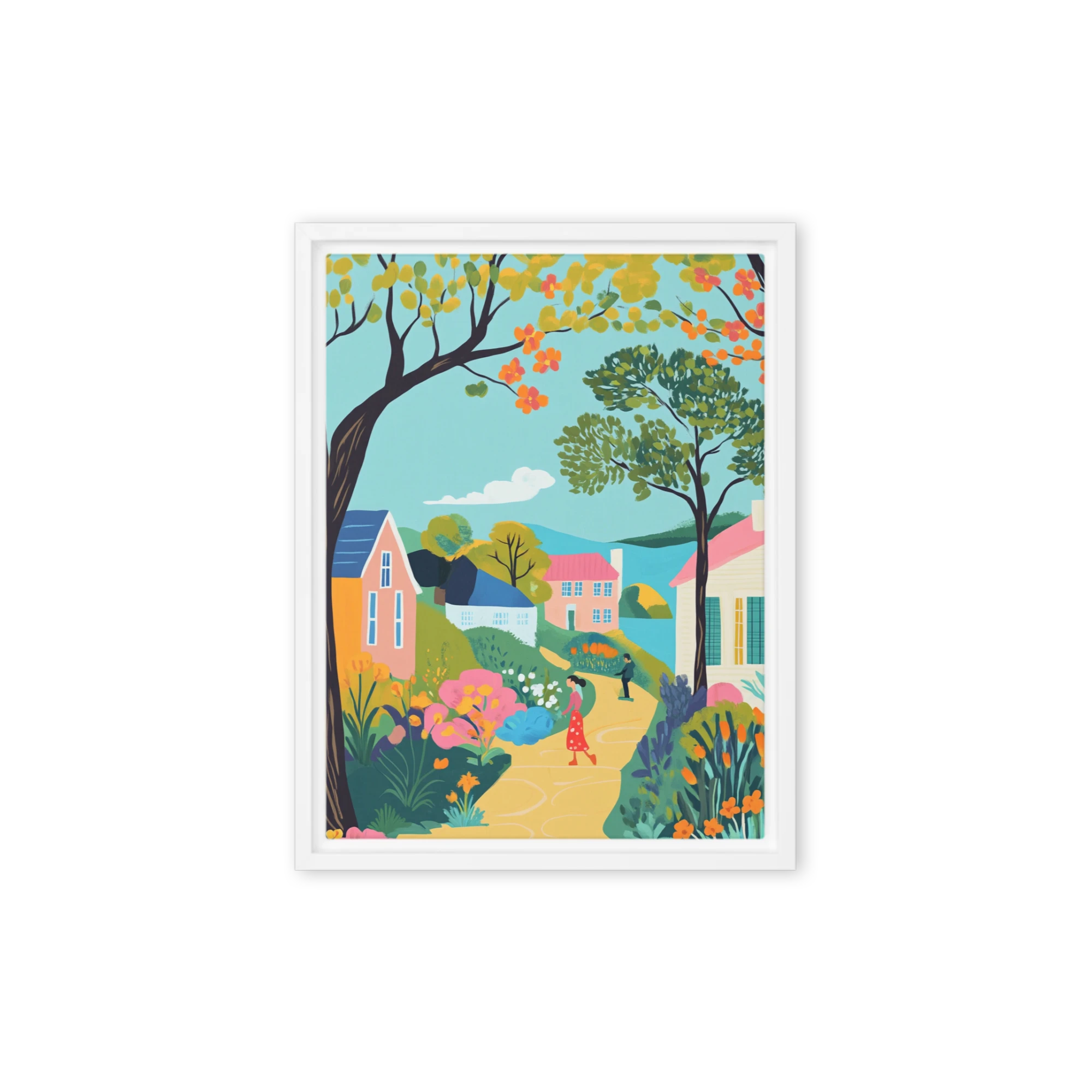 Colorful Landscape with People