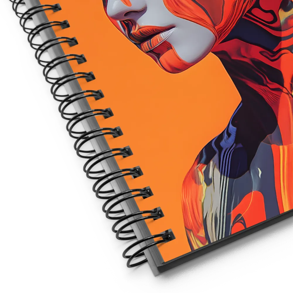 Abstract Fluid Female Portrait 
 Spiral Notebook | 140 pages