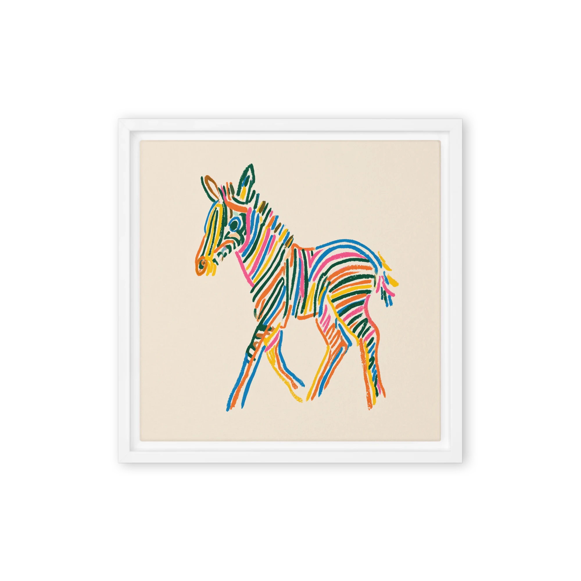 Colorful Crayon Zebra