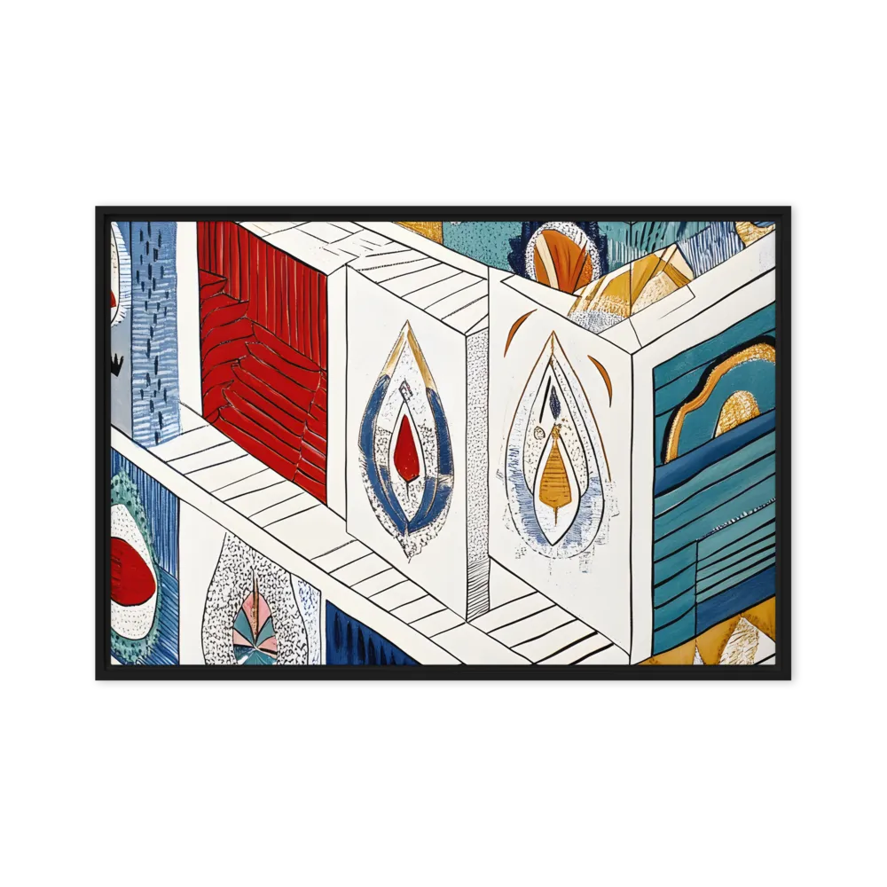 Isometric Block Patterns 
 Canvas | 24″x 24″