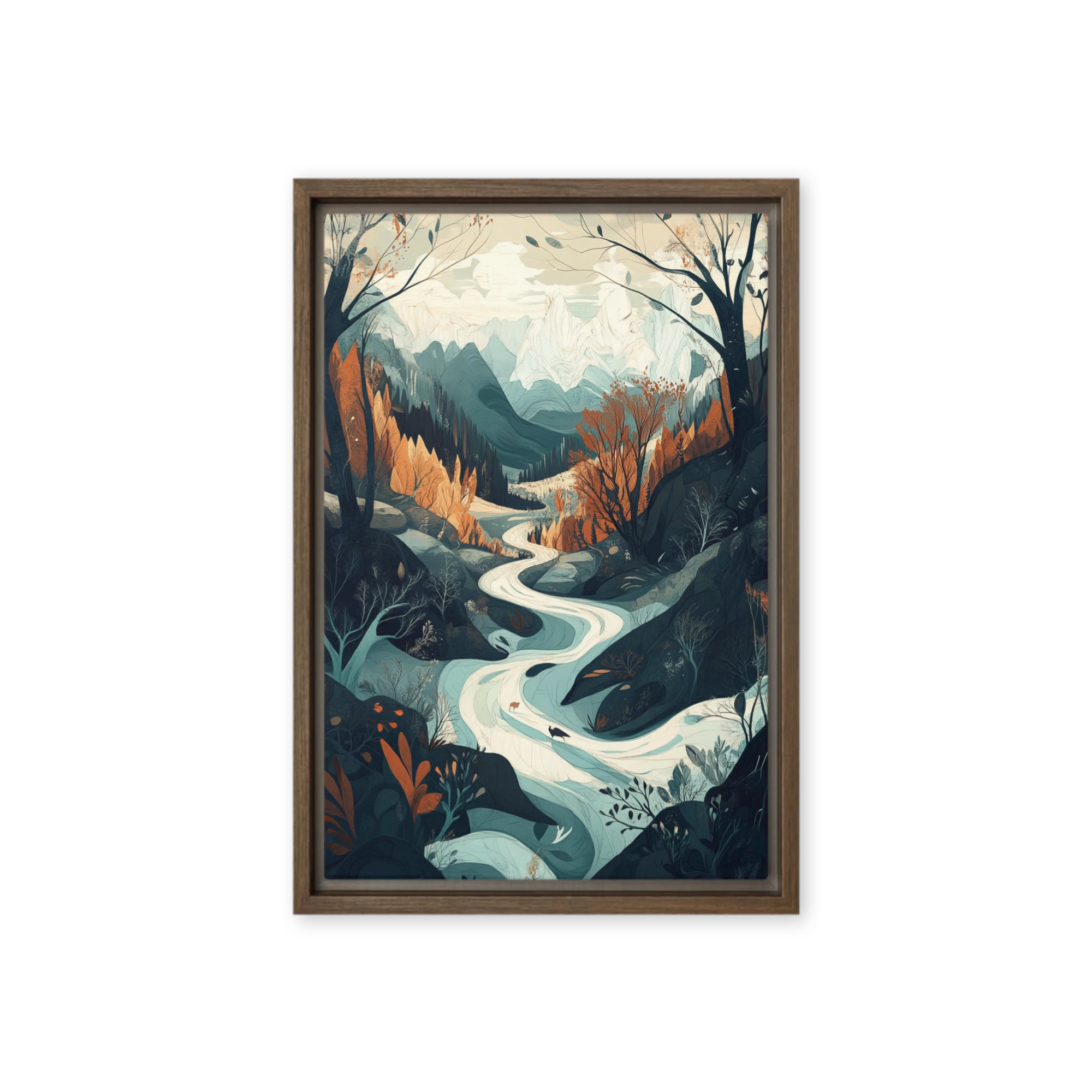 Autumn River Valley | Art Print