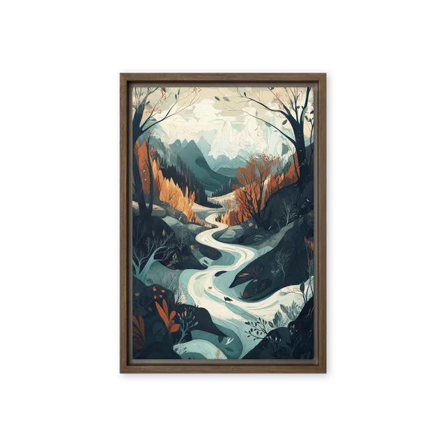 Autumn River Valley | Art Print