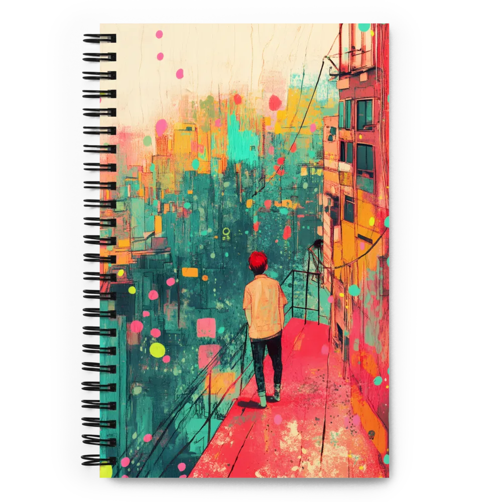 Gaze Over a Vibrant City 
 Spiral Notebook | 140 pages