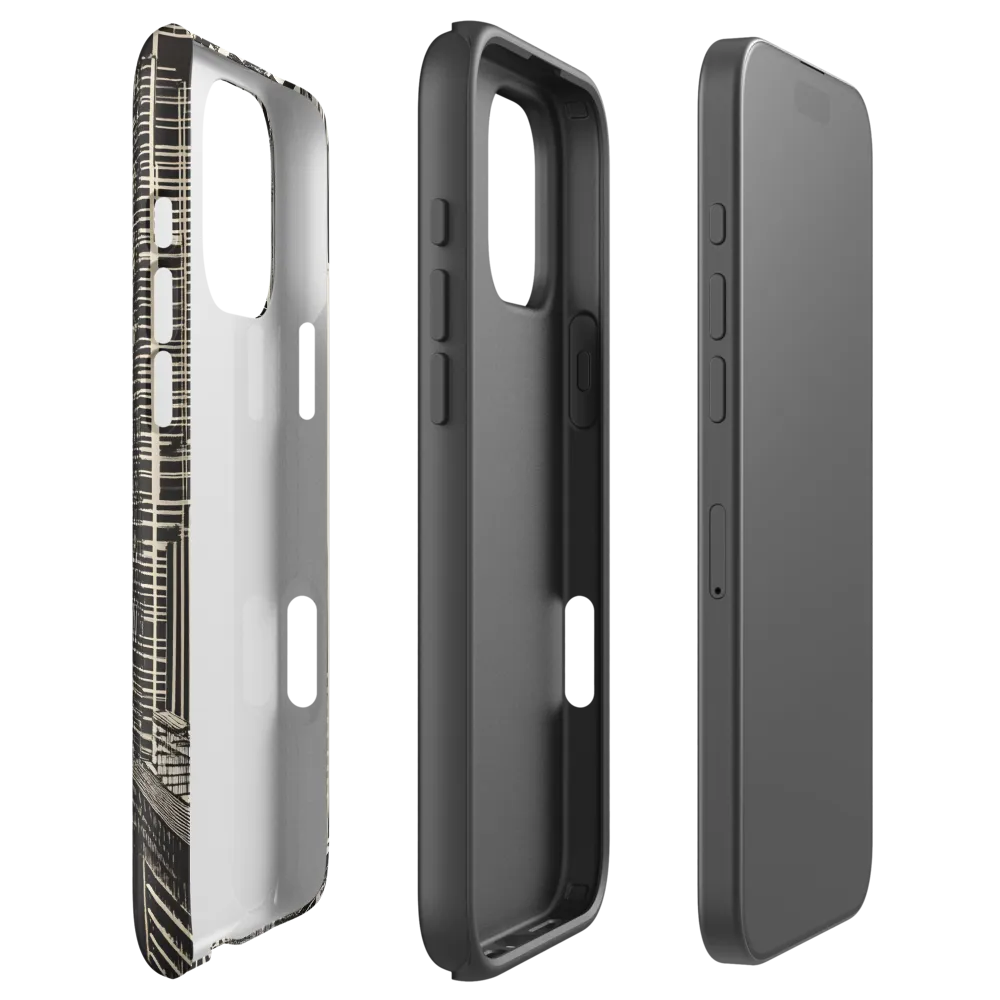 Surreal Cityscape in Black and White | Phone Case