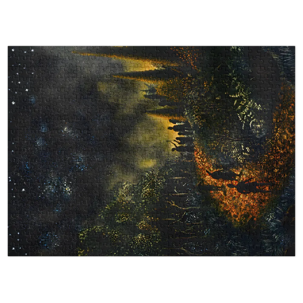 Surreal Night Landscape with Figures | Jigsaw Puzzle (252/520 pieces)