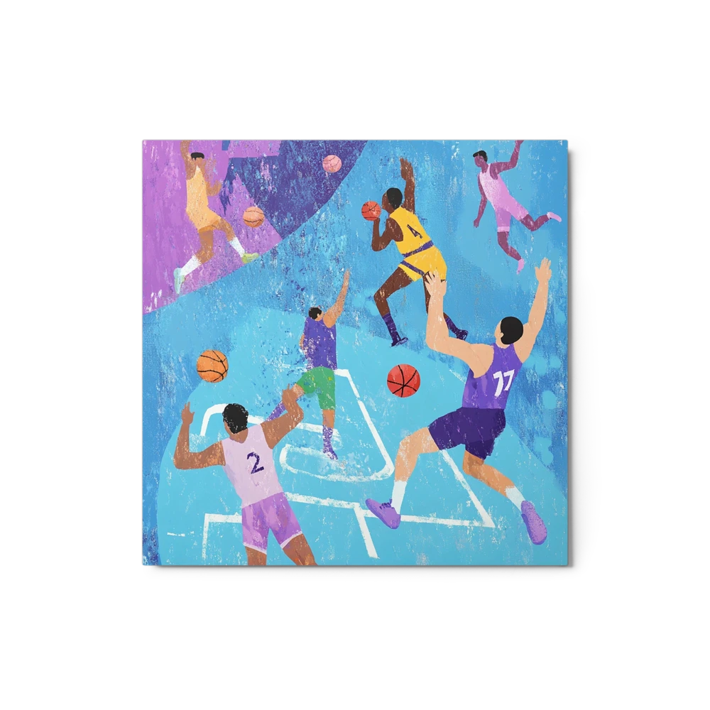 Dynamic Basketball Play | Art Print