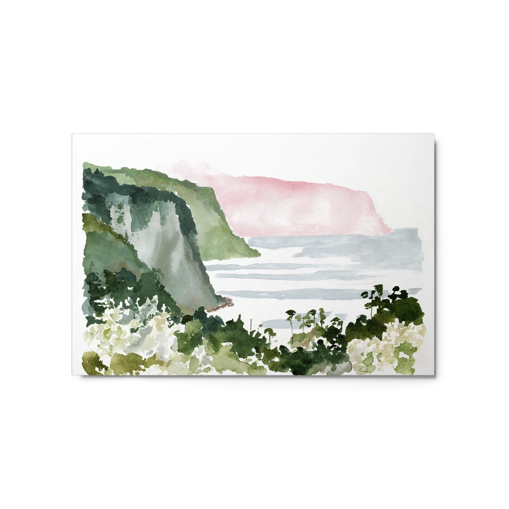 Coastal Cliffs in Watercolor | Art Print