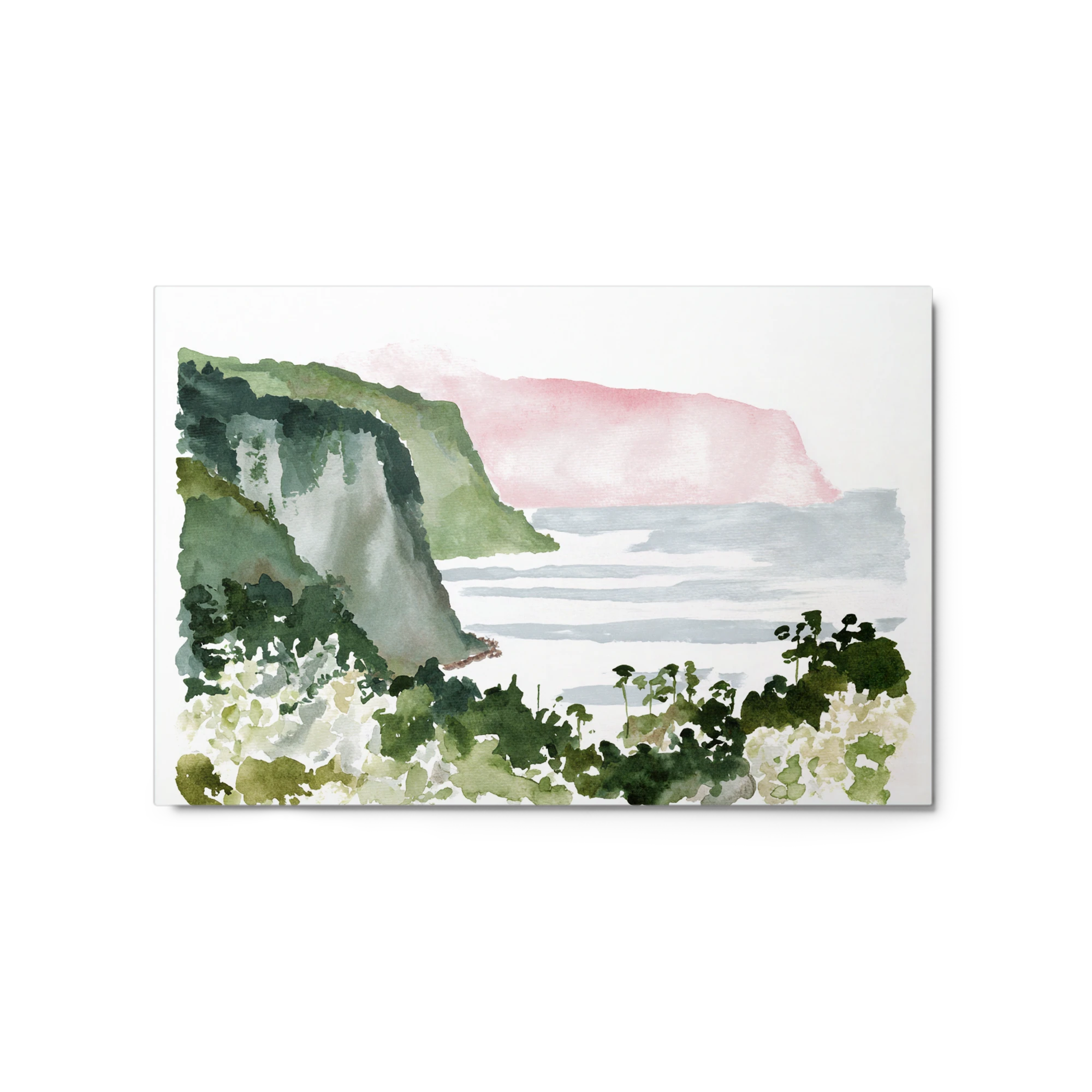 Coastal Cliffs in Watercolor | Art Print