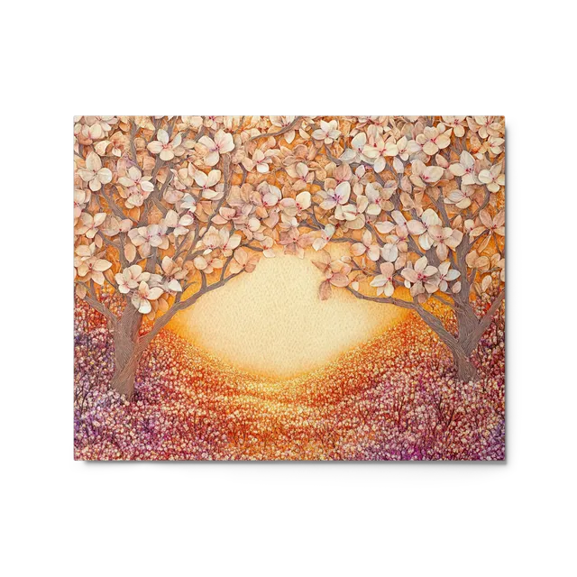 Golden Blossom Gateway | Art Print