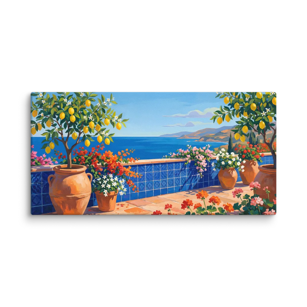 Mediterranean Lemon Grove 
 Canvas | 16″x 32″