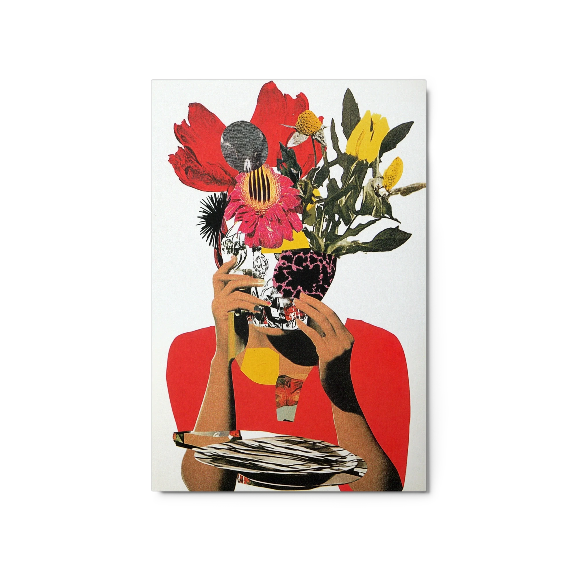 Surreal Floral Skull Collage