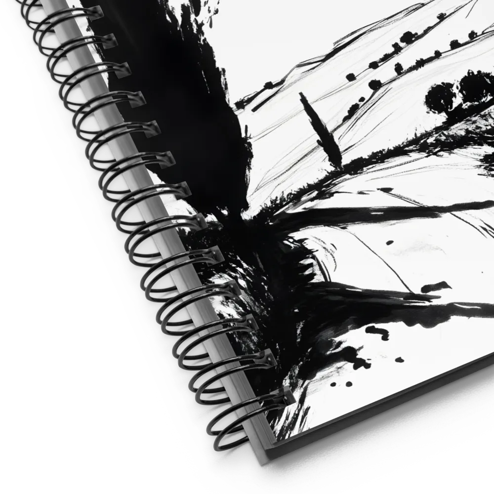 Tuscan Landscape in Ink 
 Spiral Notebook | 140 pages