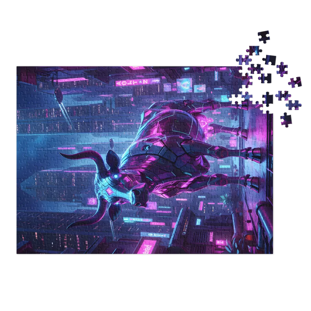Neon Mech Cow