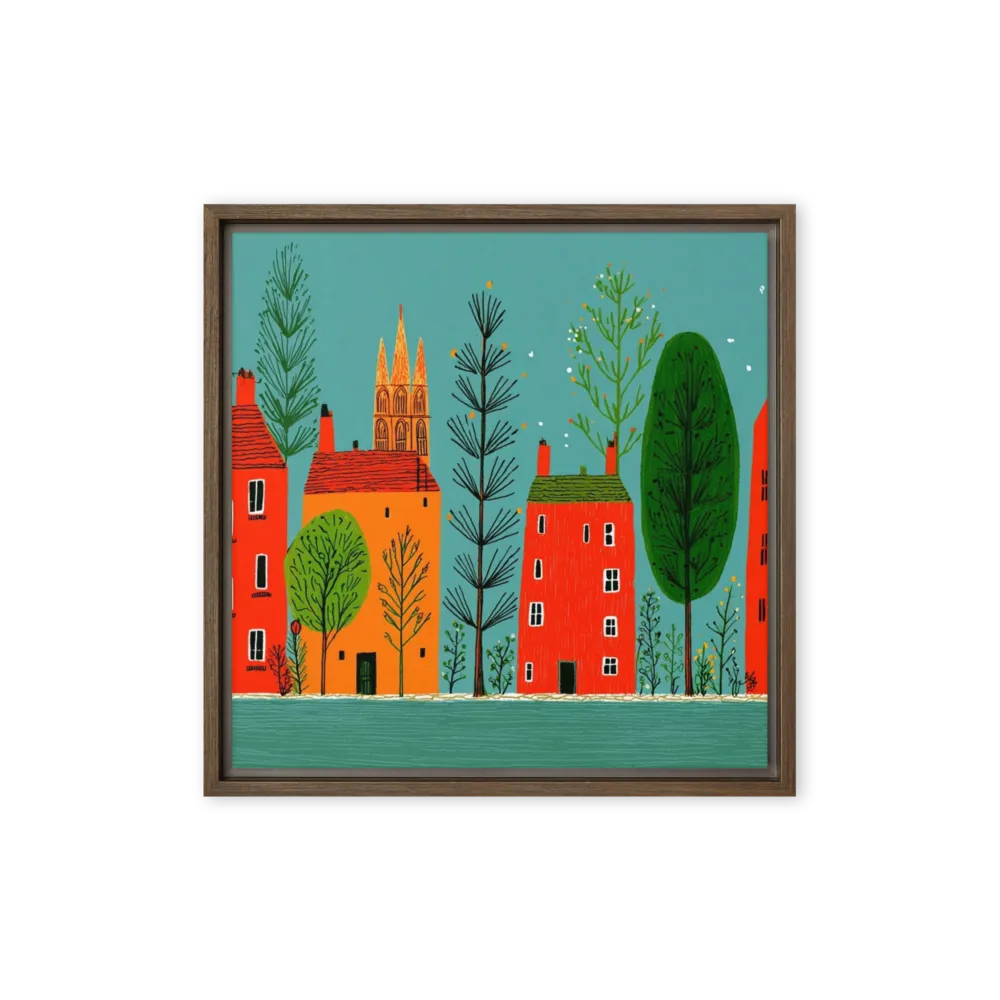 Colorful Village Skyline | Art Print