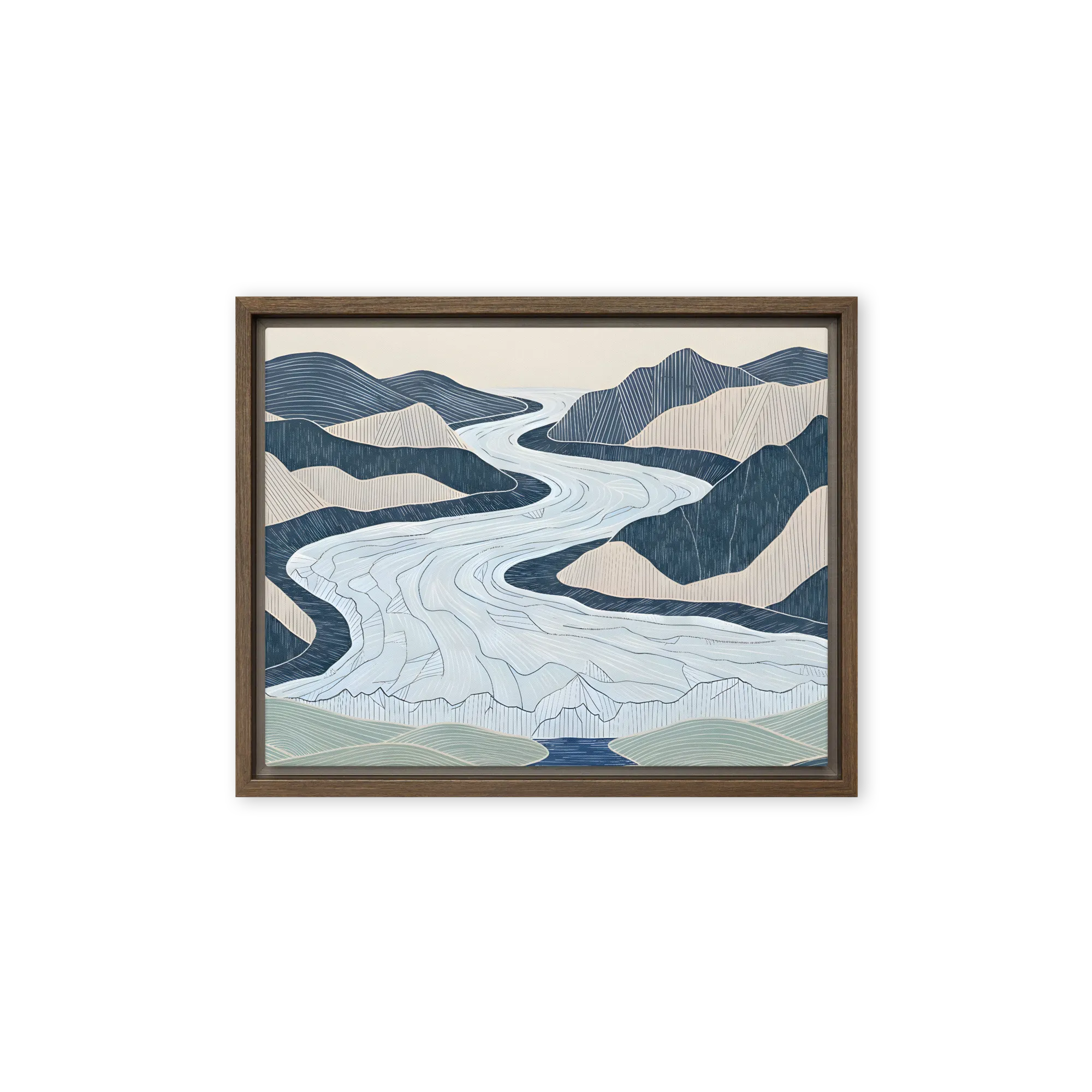Winding Frozen Valley