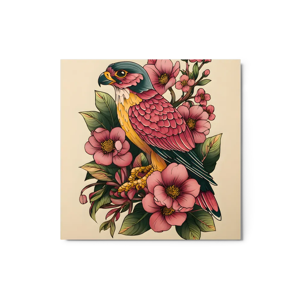 Neo-Traditional Falcon Blossom | Art Print