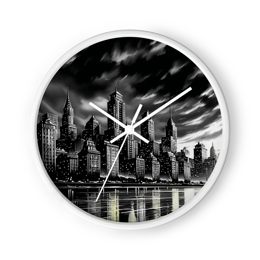 Midnight Over Manhattan | Wall Clock