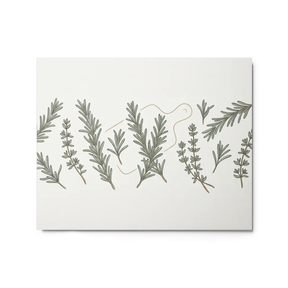 Herbal Sprigs 
 Poster with Red oak Frame | 16″x 20″