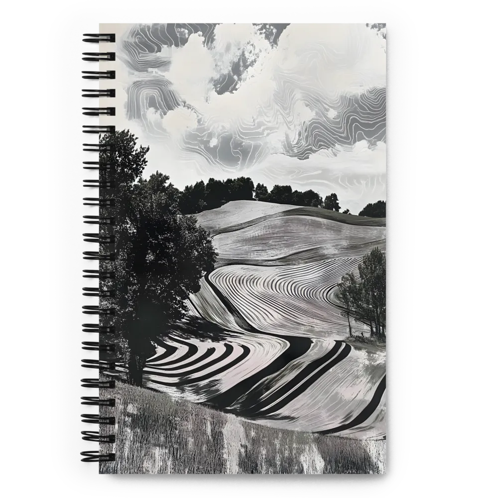 Contoured Fields Horizon 
 Spiral Notebook | 140 pages
