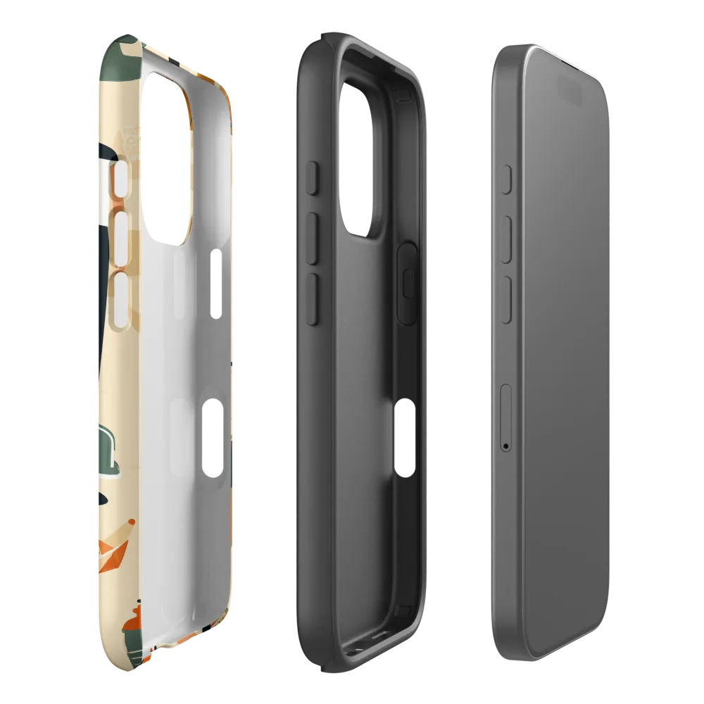 Retro Collage of People and Cars | Phone Case