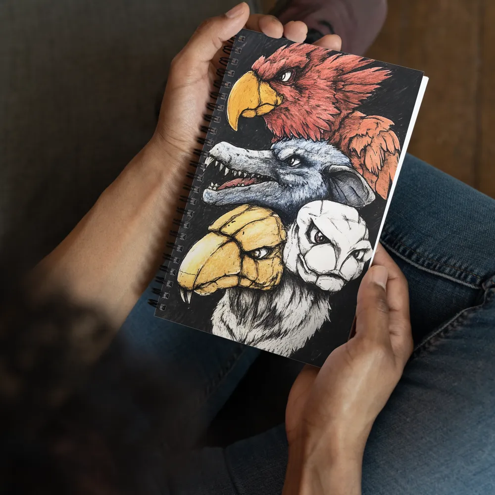 Fantastical Animal Heads 
 Spiral Notebook | 140 pages