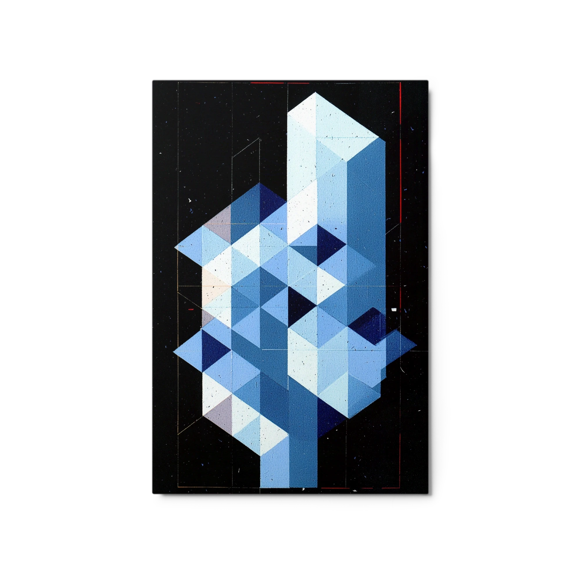 Abstract Geometric Art in Blue