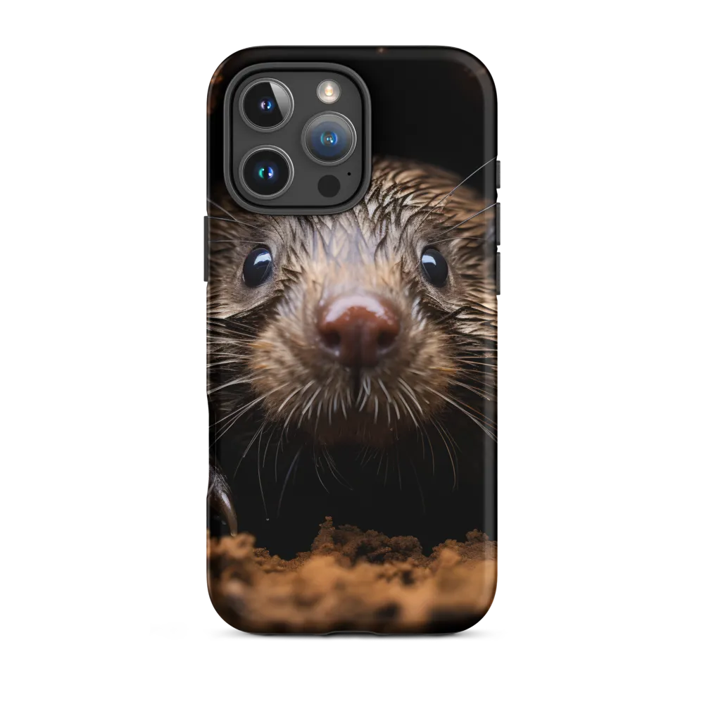 Curious Mammal Emerging from Burrow | Phone Case