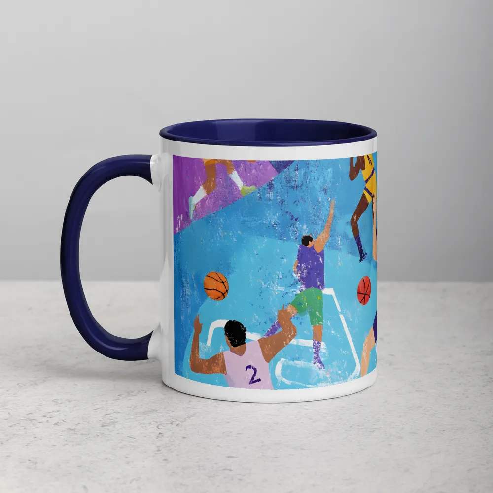Dynamic Basketball Play 
 Mug with Red inside | 15 oz
