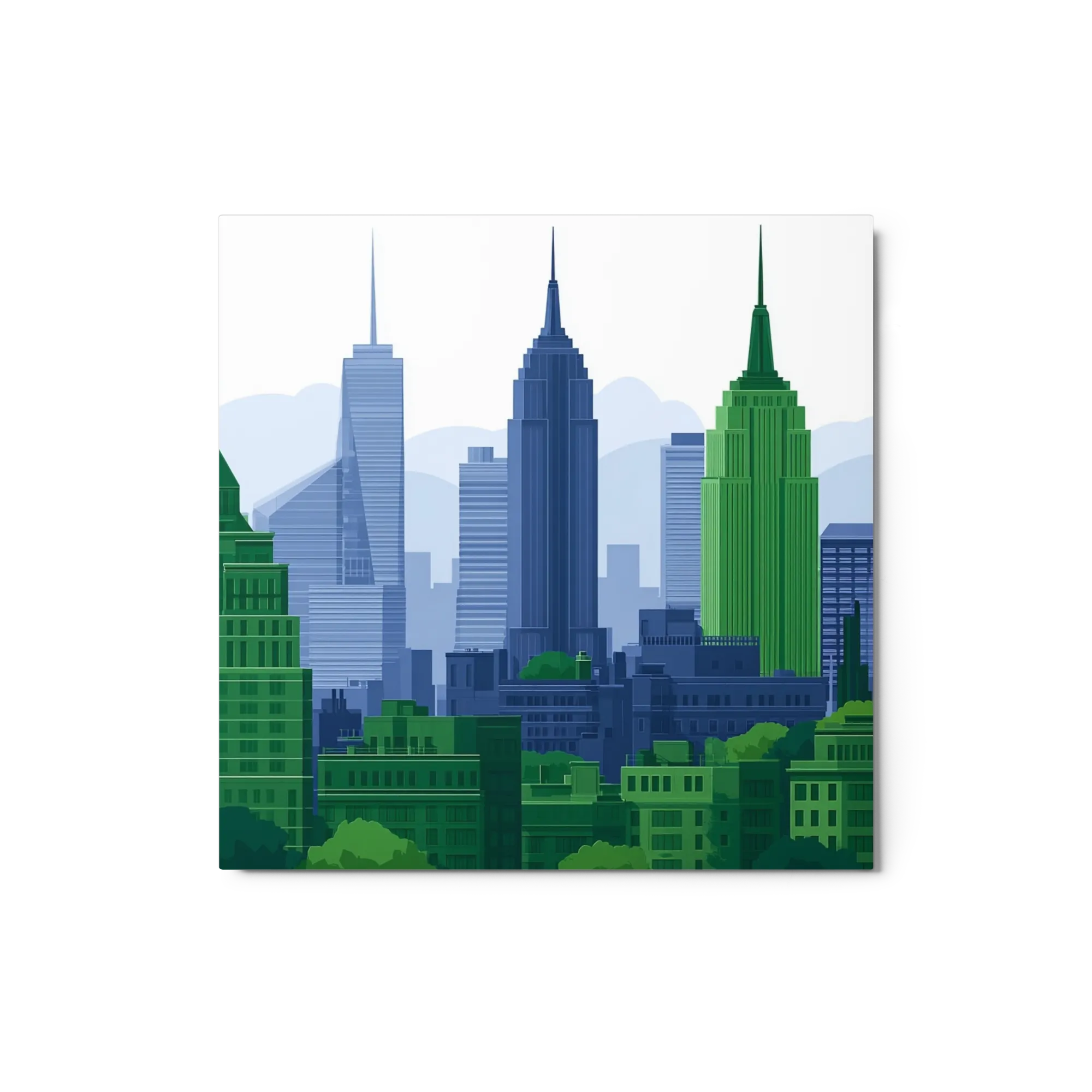 Emerald and Indigo Skyline