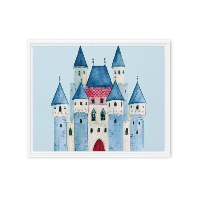 Whimsical Blue Castle | Art Print