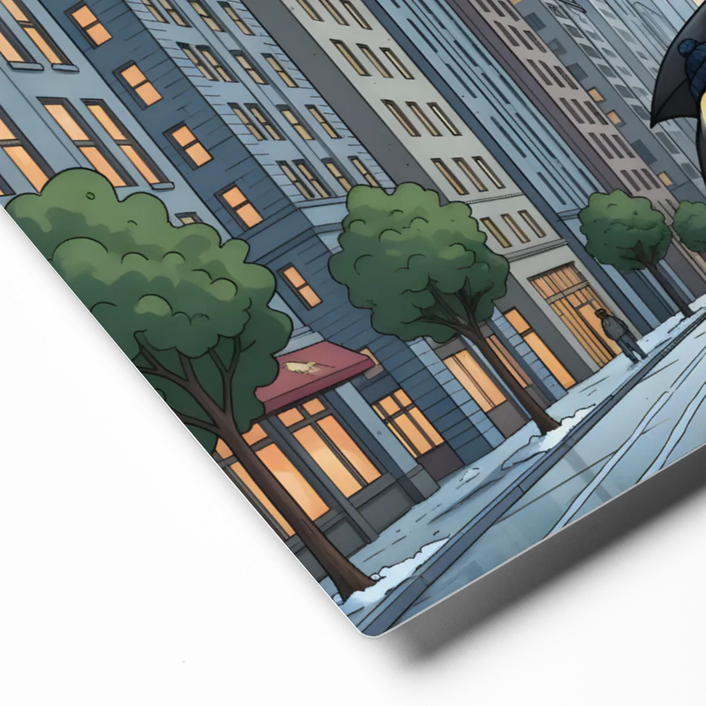 Penguin in the City 
 Canvas | 26″x 26″