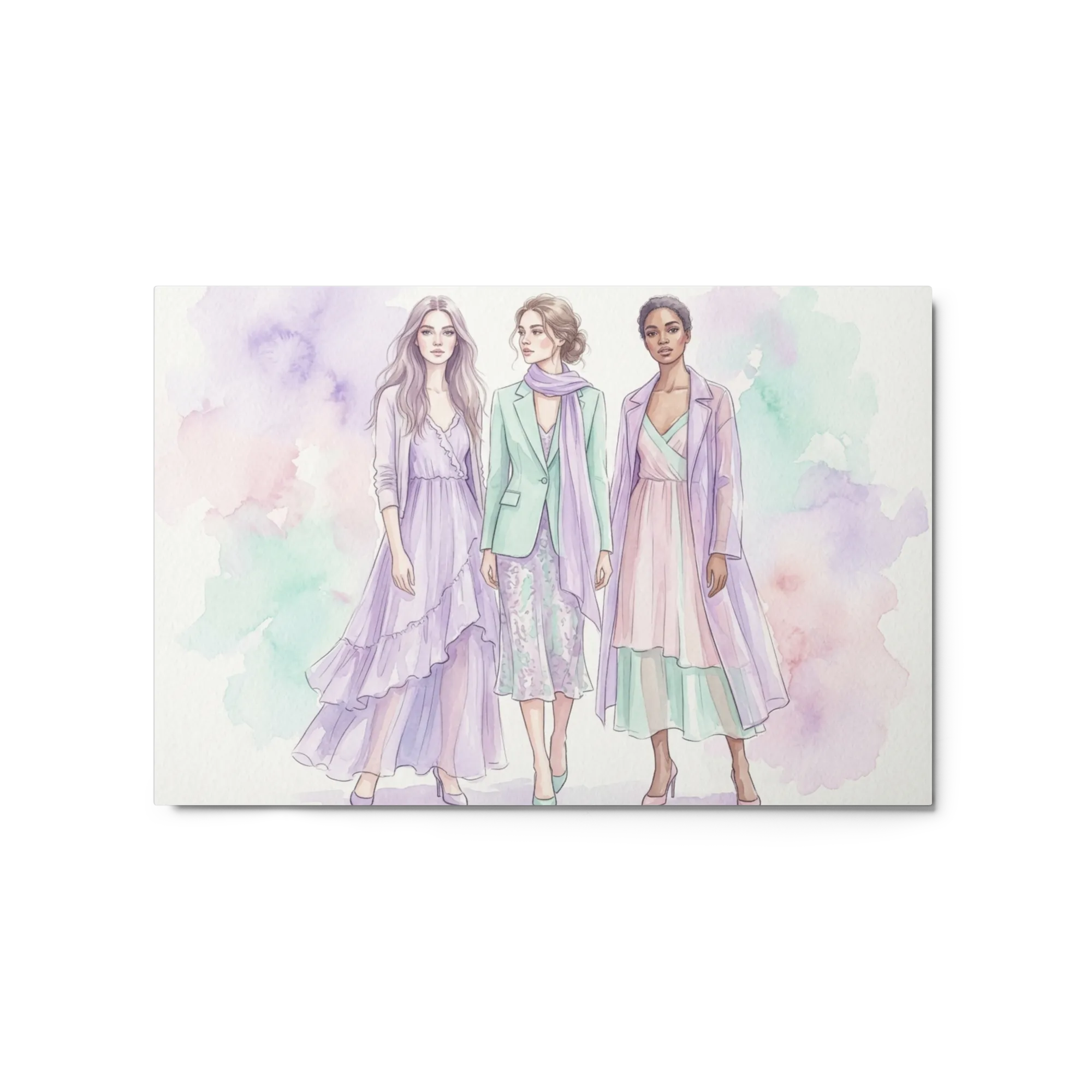 Pastel Chic Trio 
 Poster with Red oak Frame | 20″x 30″